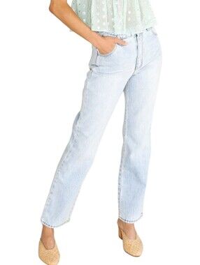 Rolla's Originals High Rise Straight Leg Jeans in Sunbleach Size 27